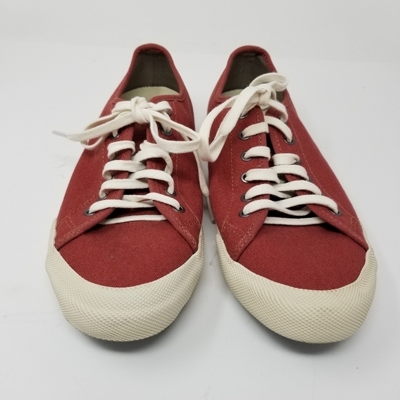 Seavees Monterey Sneakers Standard Red Ochre Lace Up Canvas Womens Size 10 Shoes - Picture 5 of 12